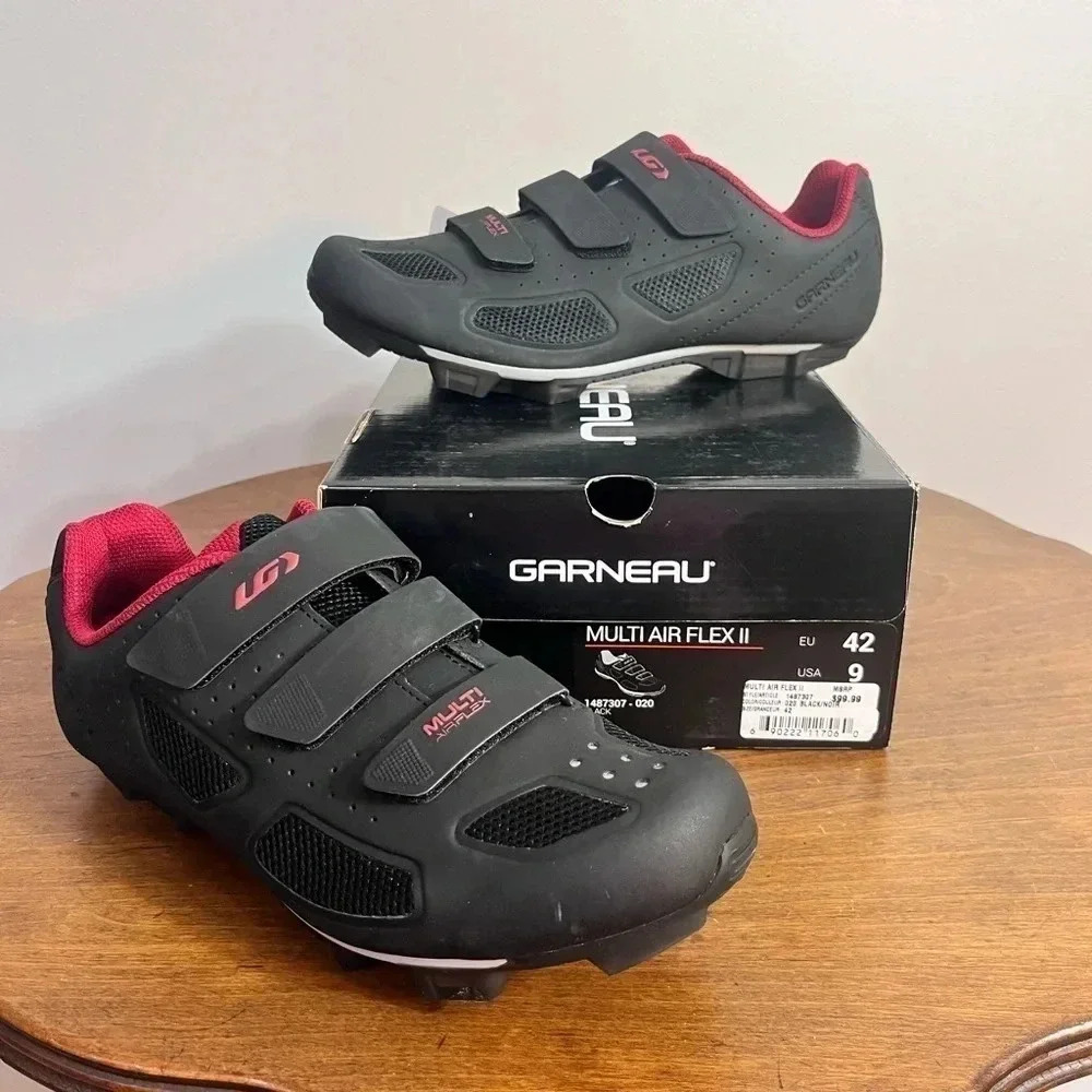 Louis Garneau LG Cycling Shoes Multi Air Flex II Black and Red Sizes‎ 42